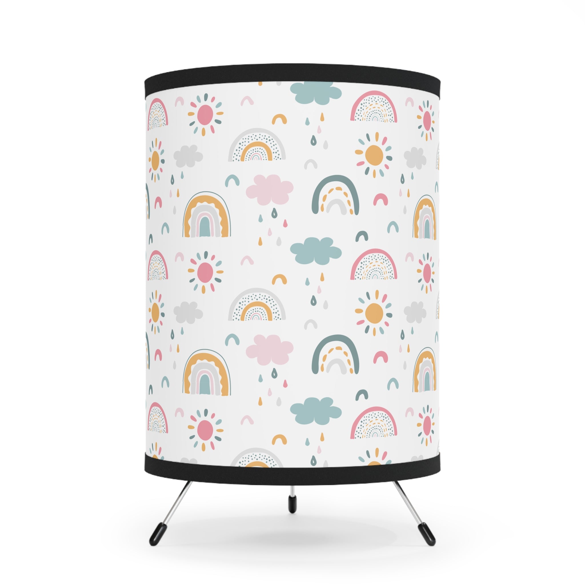 Stars and Rainbows-Tripod Lamp with High-Res Printed Shade, US\CA plug - Creations by Chris and Carlos